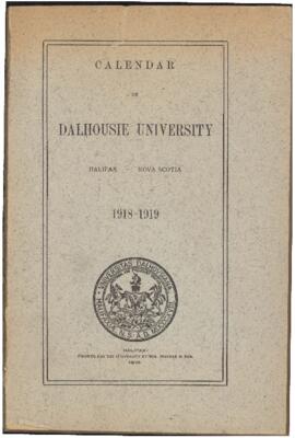 Calendar of Dalhousie University, Halifax, Nova Scotia : 1918-1919