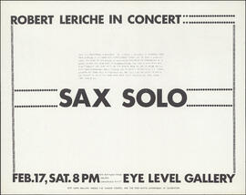 Sax Solo : Robert Leriche in concert