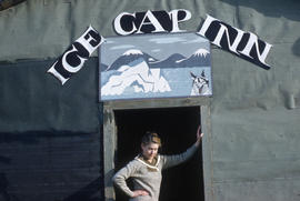 Photograph of Barbara Hinds at the Ice Cap Inn in Frobisher Bay, Northwest Territories