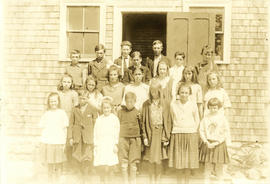 Photograph of a group of children associated with the Massachusetts-Halifax Health Commission