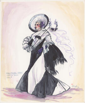 Costume design for woman at costume ball