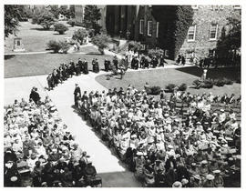 Photograph of outdoor convocation ceremony