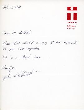 Correspondence between Thomas Head Raddall and Peter D'Entremont