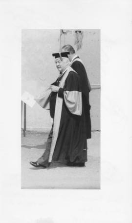 Photograph of Henry Hicks at a convocation ceremony