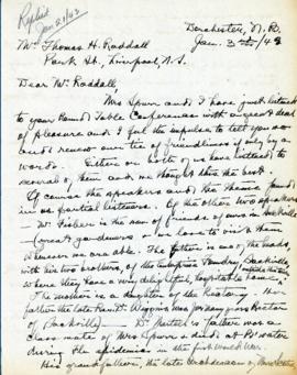 Correspondence between Thomas Head Raddall and E. B. Spurr