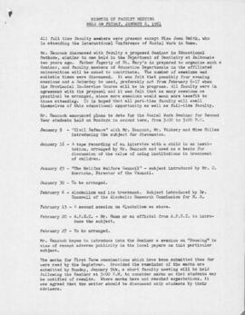 Faculty meeting minutes 1961