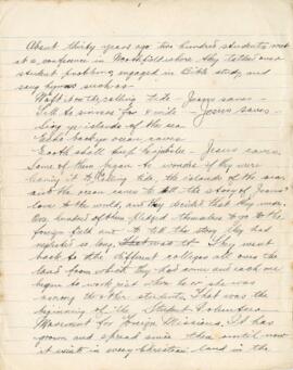Untitled manuscript about missionary efforts of the Student Volunteer Movement