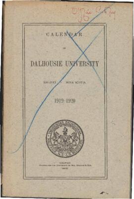 Calendar of Dalhousie University, Halifax, Nova Scotia : 1919-1920