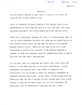 Howard Clark's 1990 Treaty Day speech