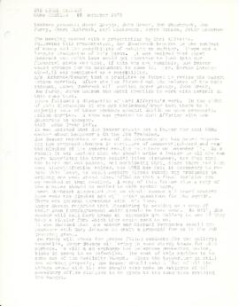 Minutes from an Eye Level Gallery core meeting held on December 18, 1975