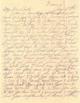 Letter from Weldon Morash to his sister Gertude dated 16 November 1918