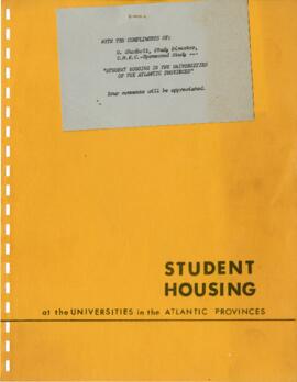 Student housing at the universities in the Atlantic provinces / Nova Scotia Technical College Sch...