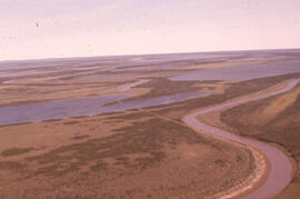 Aerial photograph of the Mackenzie River delta, near Tuktoyaktuk, Northwest Territories