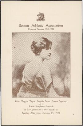 Boston Athletic Association concert season, 1919-1920