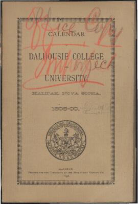 Calendar of Dalhousie College and University, Halifax, Nova Scotia : 1898-1899