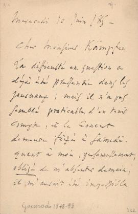 Letter from Charles-Francois Gounod