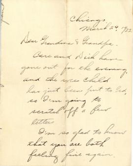 Letters from Jean Bigelow (granddaughter)