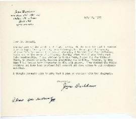 Correspondence between Thomas Head Raddall and Joyce Barkhouse