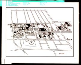 Photograph of plans for Dalhousie Universities Studley and Carleton campus