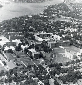 Photograph of an aerial view of Dalhousie Universities Studley campus