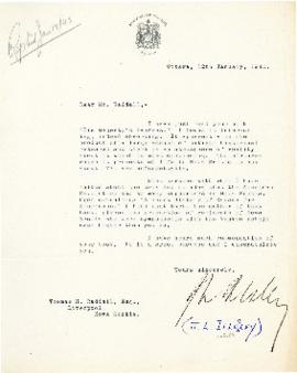 Correspondence between Thomas Head Raddall and J. L. Illesley