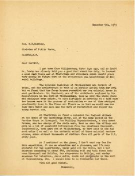 Correspondence between Thomas Head Raddall and M. D. Rawding