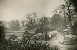 Photograph of a convoy arriving in Arques, France