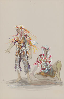 Costume design for two fairies