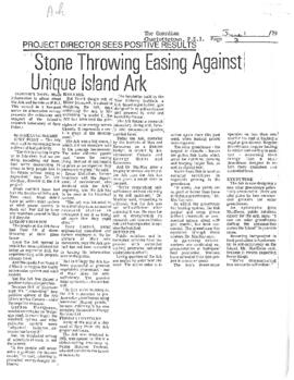 Stone Throwing Easing Against Unique Island Ark : [clipping]