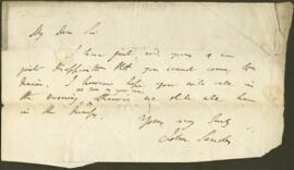 One letter to James Dinwiddie from John Sander