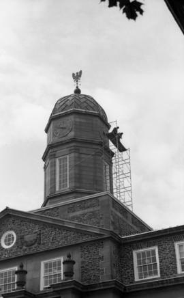 Photograph of the Henry Hicks Academic Administration Building clock tower
