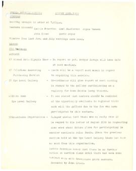 Minutes from a Board meeting held on August 28, 1975