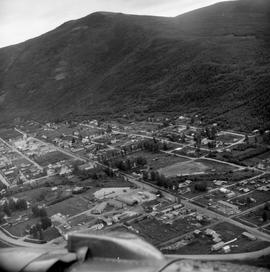 Aerial photograph of Dawson City, Yukon