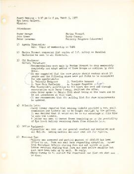 Minutes from a board meeting held on March 3, 1977