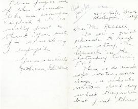 Correspondence between Thomas Head Raddall and Katherine Gilbreath