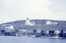 Photograph of fish sheds in Battle Harbour, Newfoundland and Labrador
