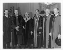 Photograph and a photographic negative of the six Dalhousie University Deans