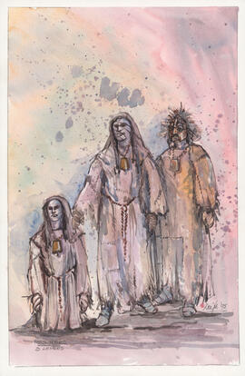 Costume design for three lepers