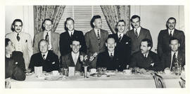 Photograph of the officers of the West Nova Scotia Regiment at a dinner
