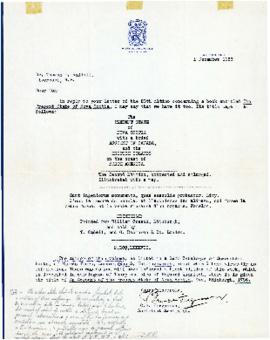 Correspondence between Thomas Head Raddall and C. B. Fergusson See also Public Archives of Nova S...