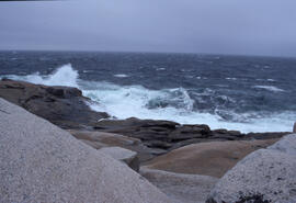 Photograph of crashing waves on the South Shore of Nova Scotia