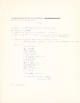 Agenda and minutes from Board of Directors meeting held on November 9, 1982