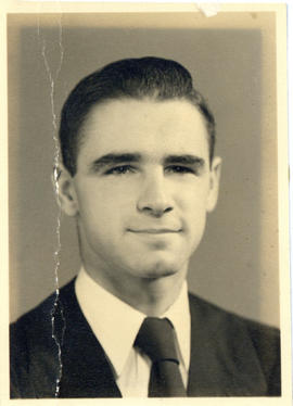 Portrait of Tom Raddall, Jr. taken at Acadia University