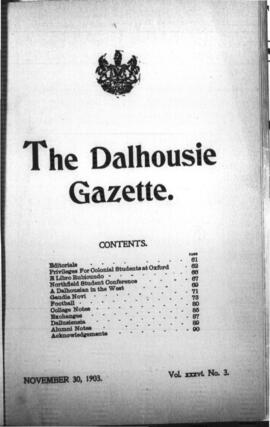 The Dalhousie Gazette, Volume 36, Issue 3