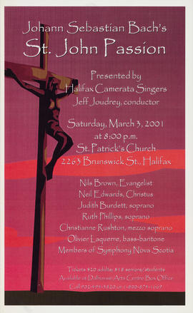 Johann Sebastian Bach's St. John Passion : [poster]