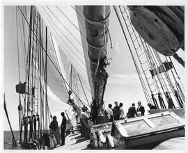 Photograph of deck on sailboat