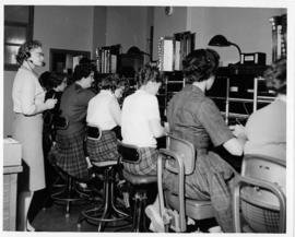 Photograph of operators at the switchboard in Summerside Prince Edward Island