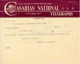 Correspondence between Thomas Head Raddall and the Royal Society of Canada