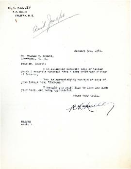 Correspondence between Thomas Head Raddall and R. K. Kelley