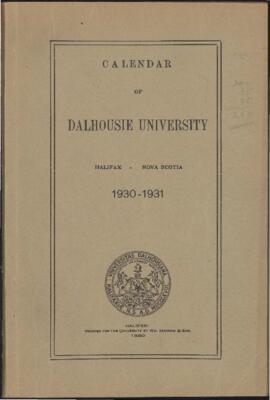Calendar of Dalhousie University, Halifax, Nova Scotia : 1930-1931